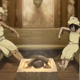 Toph and Katara use their bending powers to give themselves a nice steam.